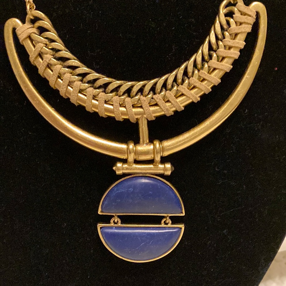 Lucky brand antique cobalt blue necklace - Picture 2 of 6